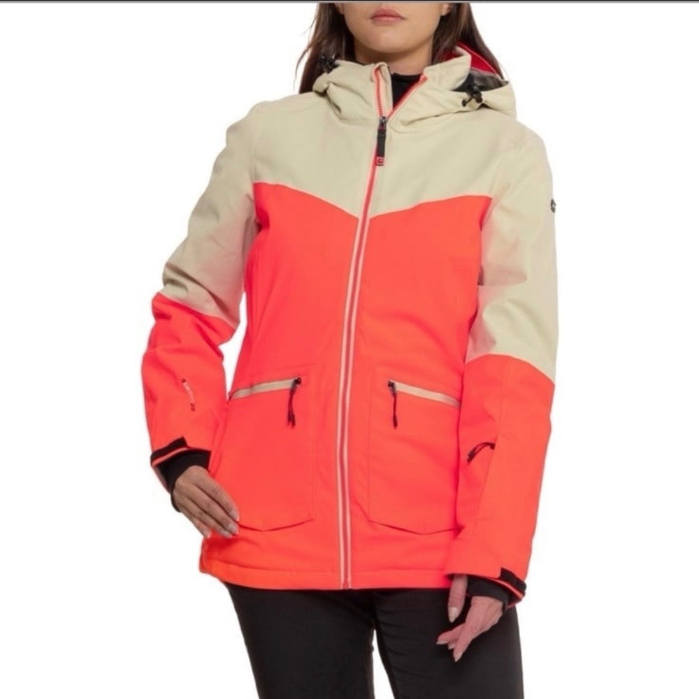 New Killtec Waterproof Breathable Windproof Ski Jacket Women's Hooded size‎ 10
